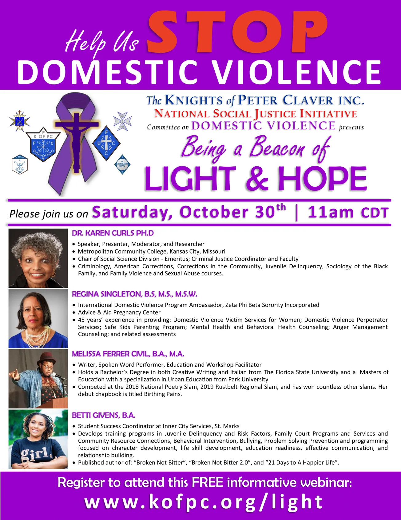 Knights of Peter Claver hosting domestic violence webinar Saturday morning