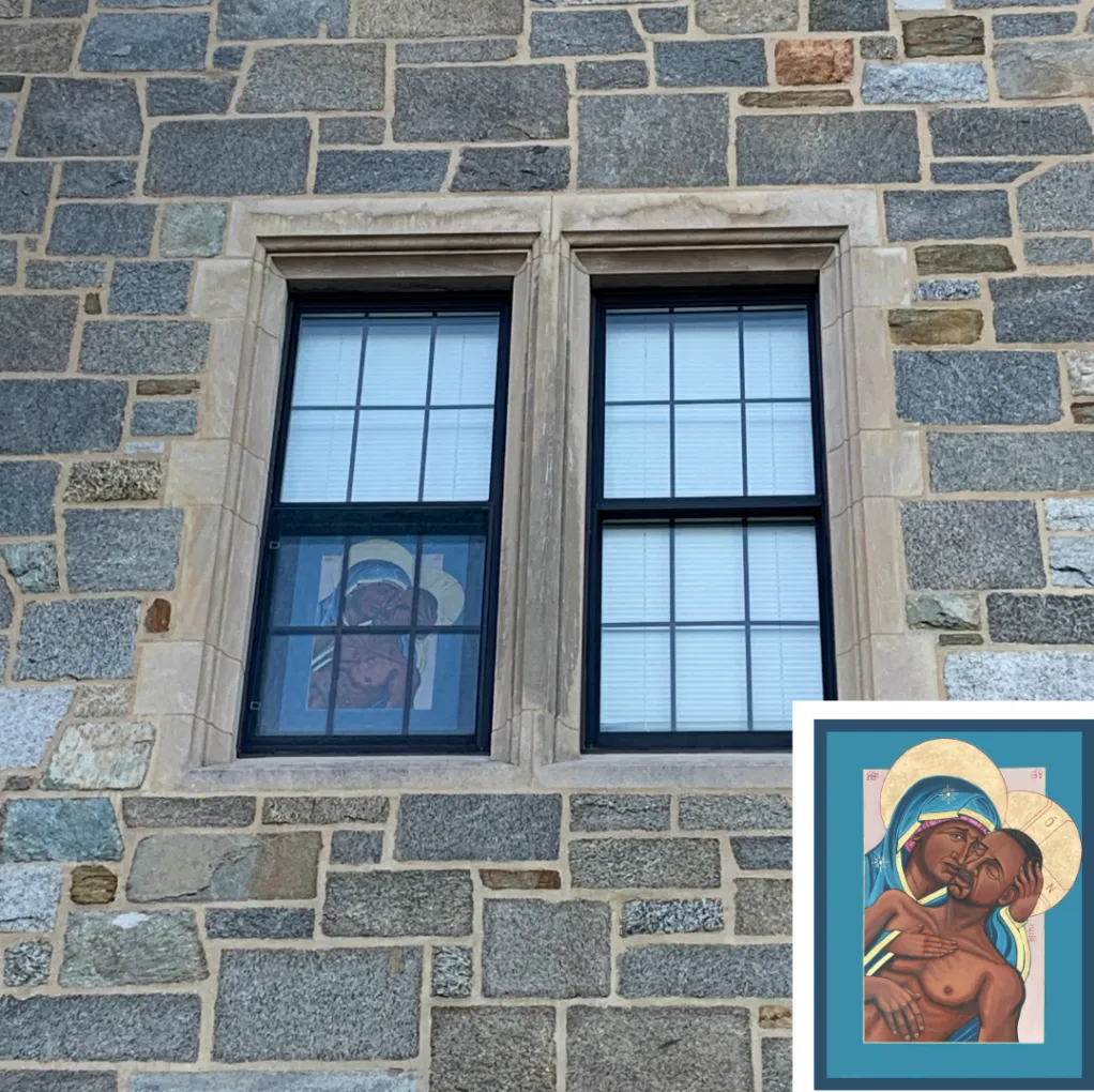Pax Christi USA displays 'Mama' icon across from Catholic University of America campus in DC
