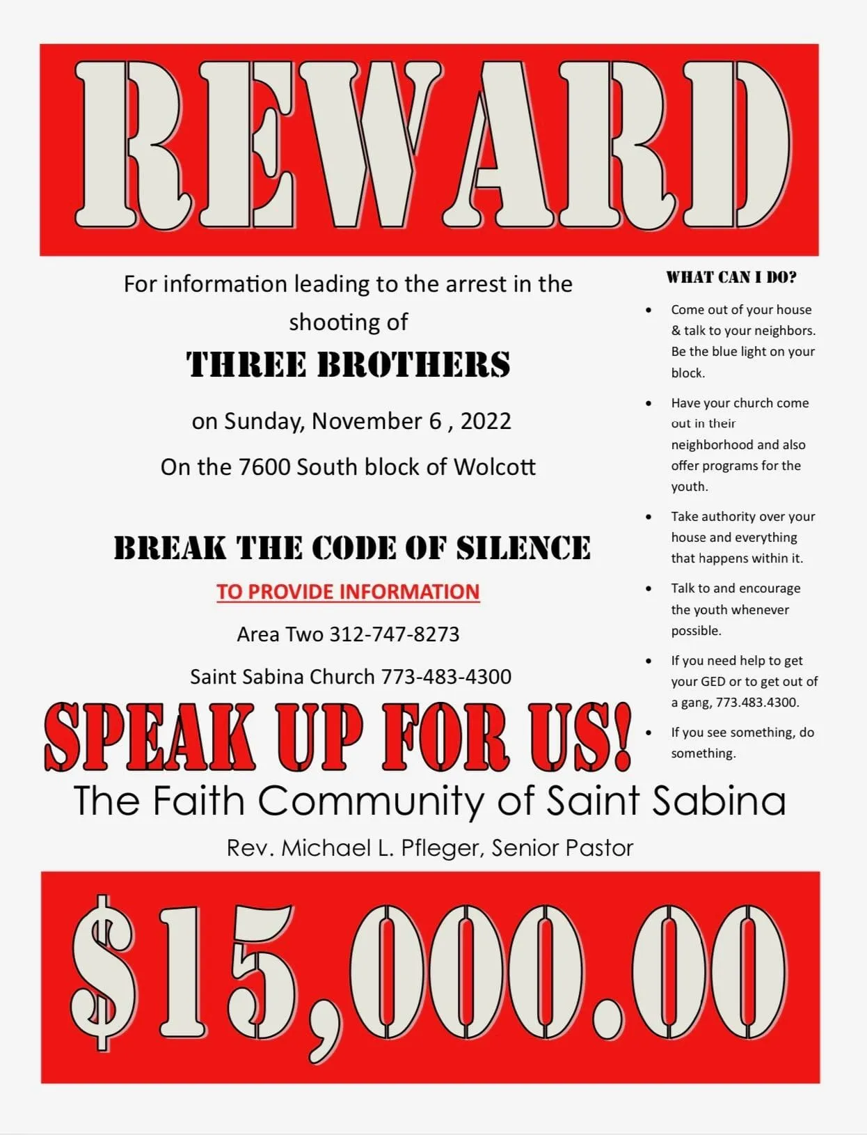Reward offered in shooting of Black Catholic school students in Chicago