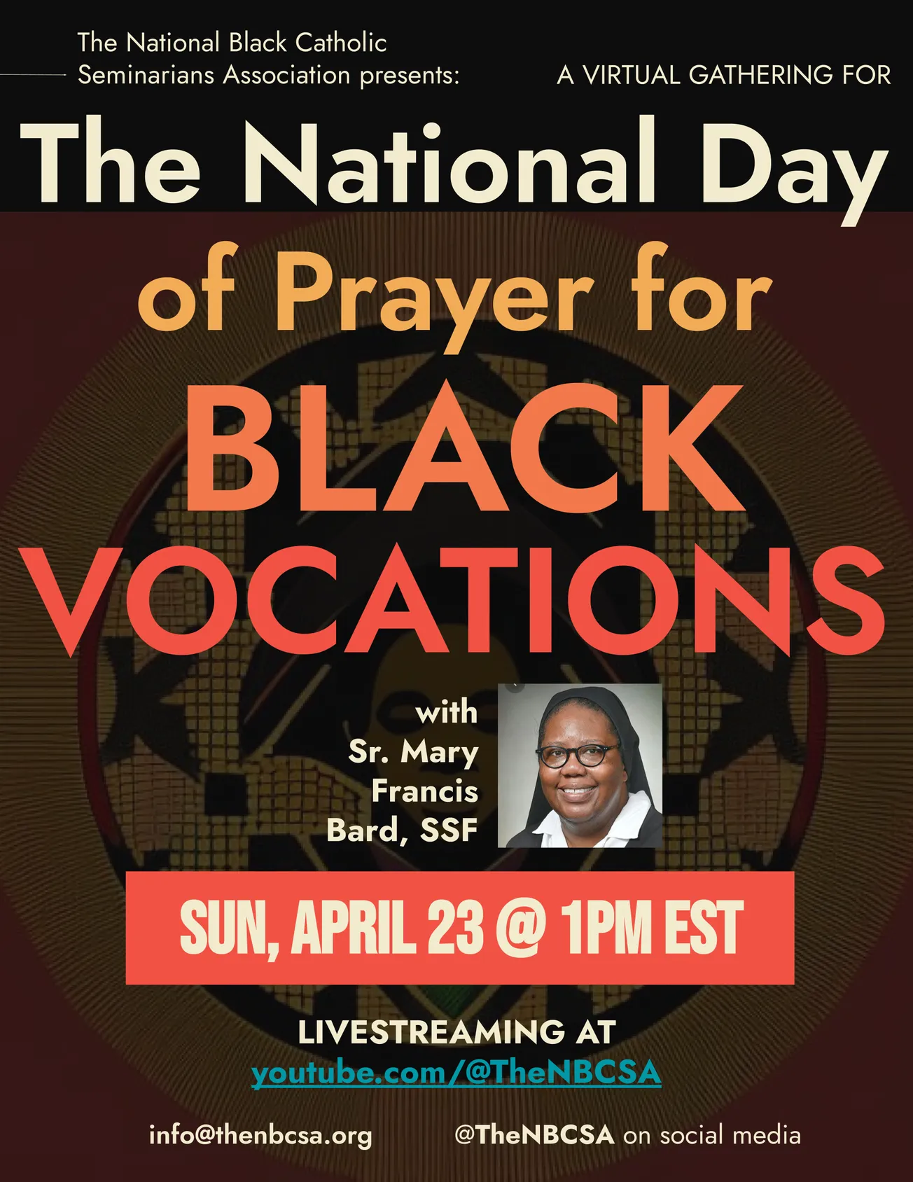 National Day of Prayer for Black Vocations livestream airing on Sunday