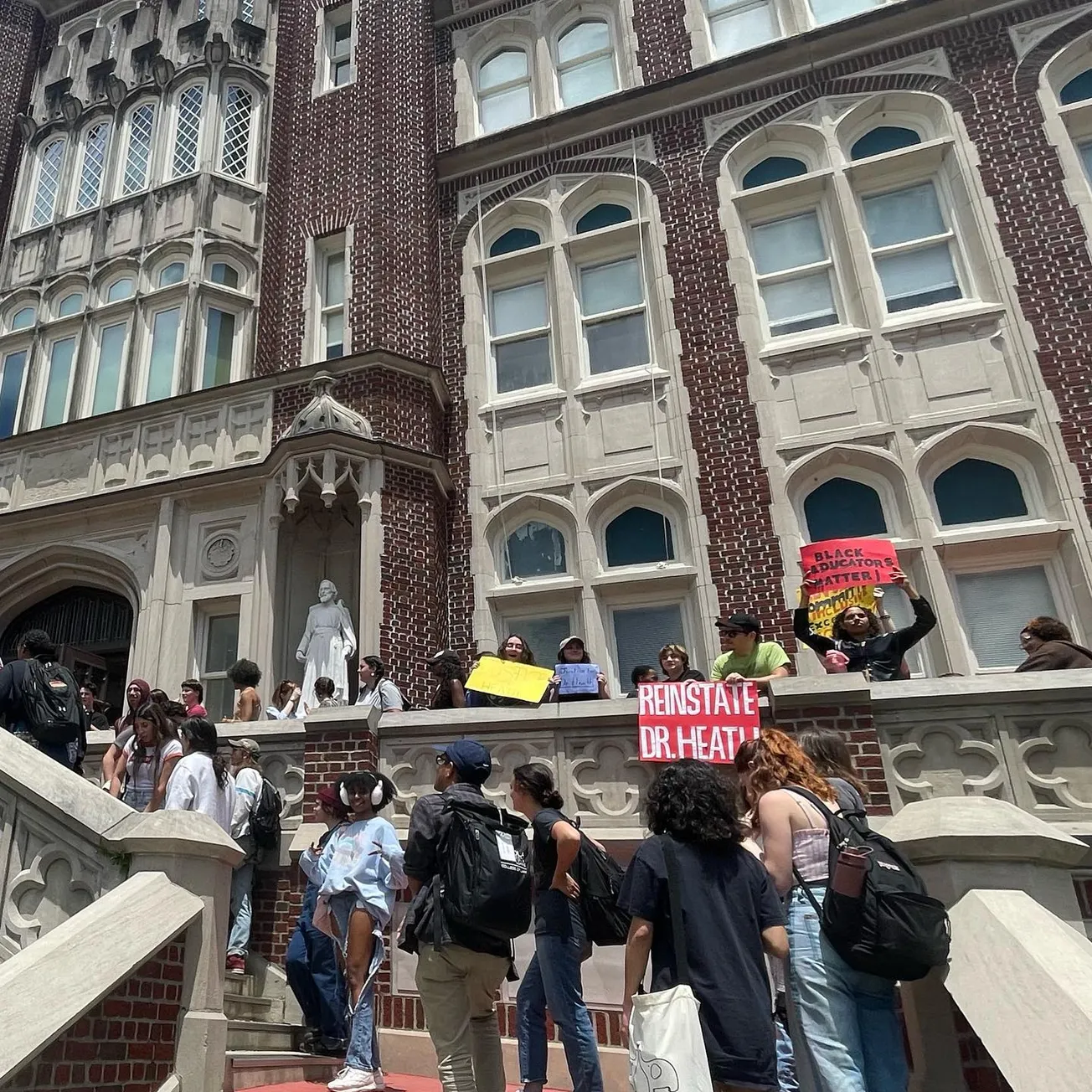 Loyola New Orleans students protest for embattled Black professor