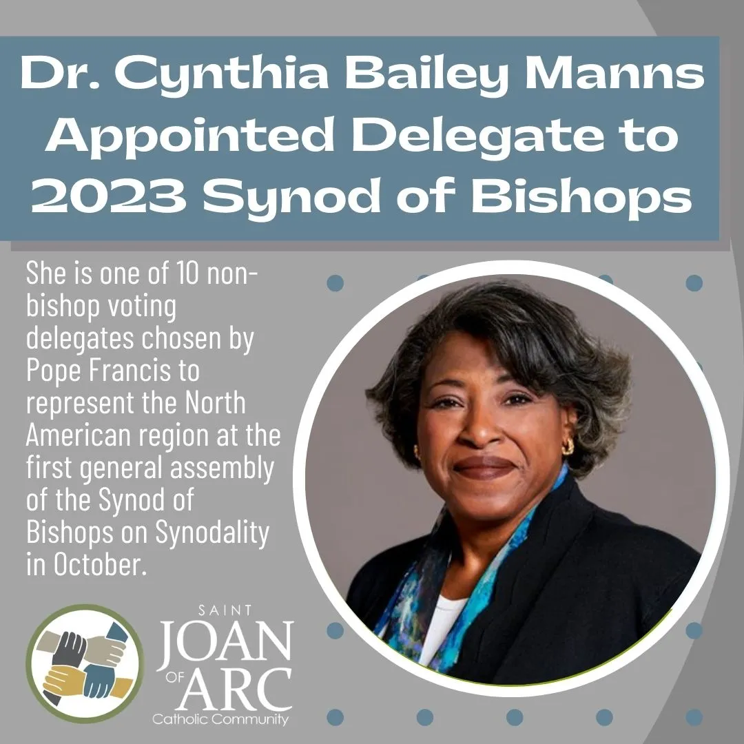 Dr. Cynthia Bailey Manns, Cardinal Wilton Gregory to vote in 2023 Synod of Bishops gathering