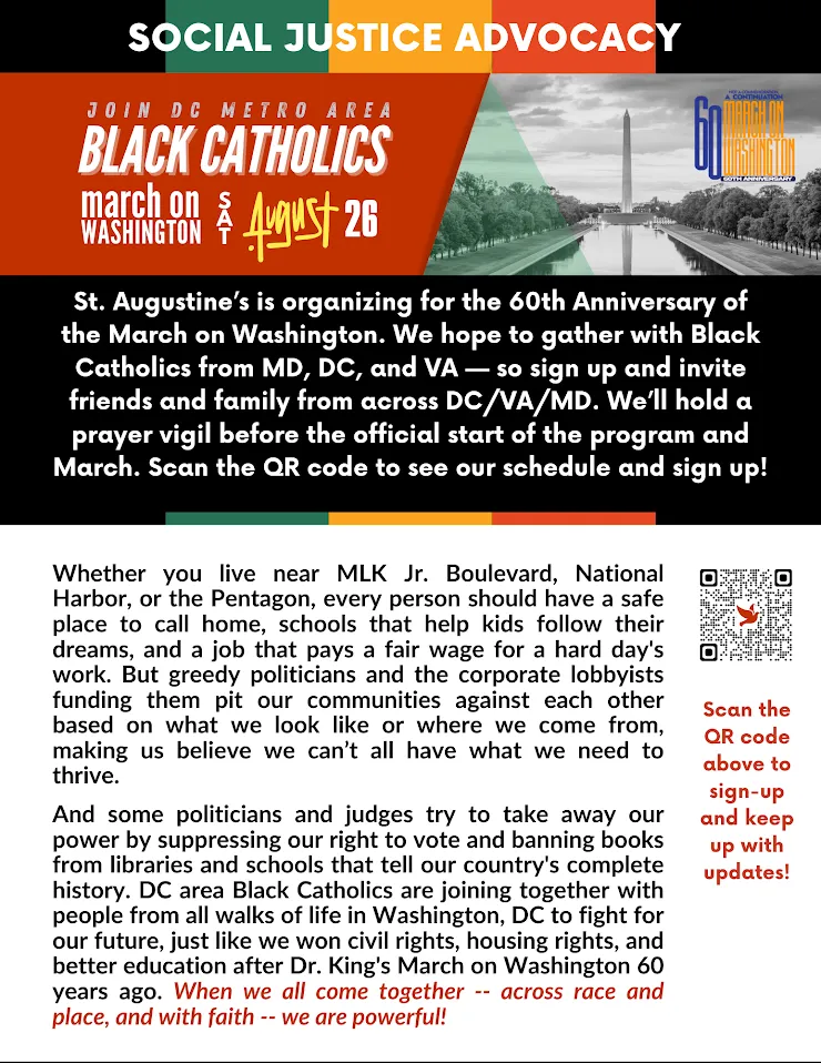 Black Catholics to hold vigil before 2023 March on Washington