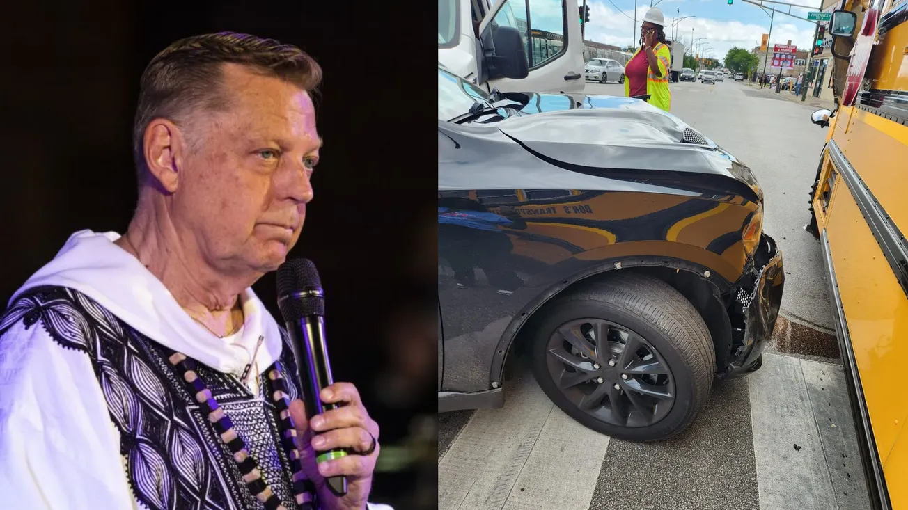 'The hand of God is on you': Fr Michael Pfleger to youth choir after crash caused by armed assailants