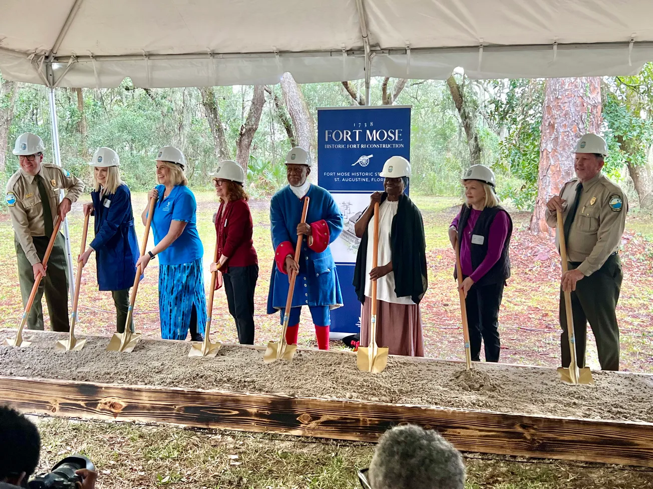 Construction begins on Fort Mose rebuild in St. Augustine, Florida